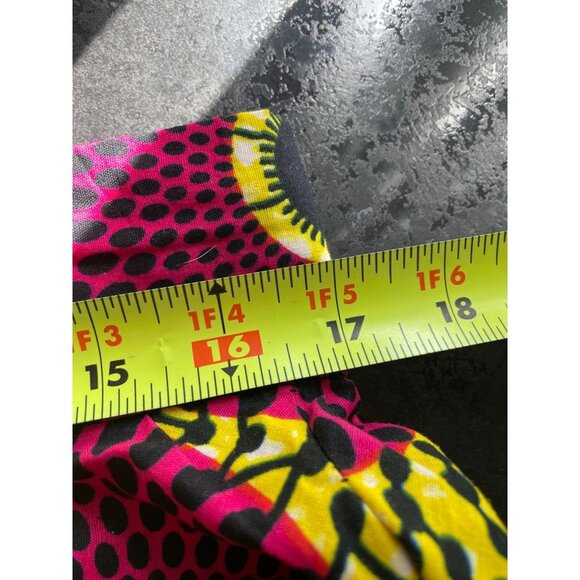 Handmade Dark Pink Yellow Patterned Maxi Skirt - Picture 9 of 11